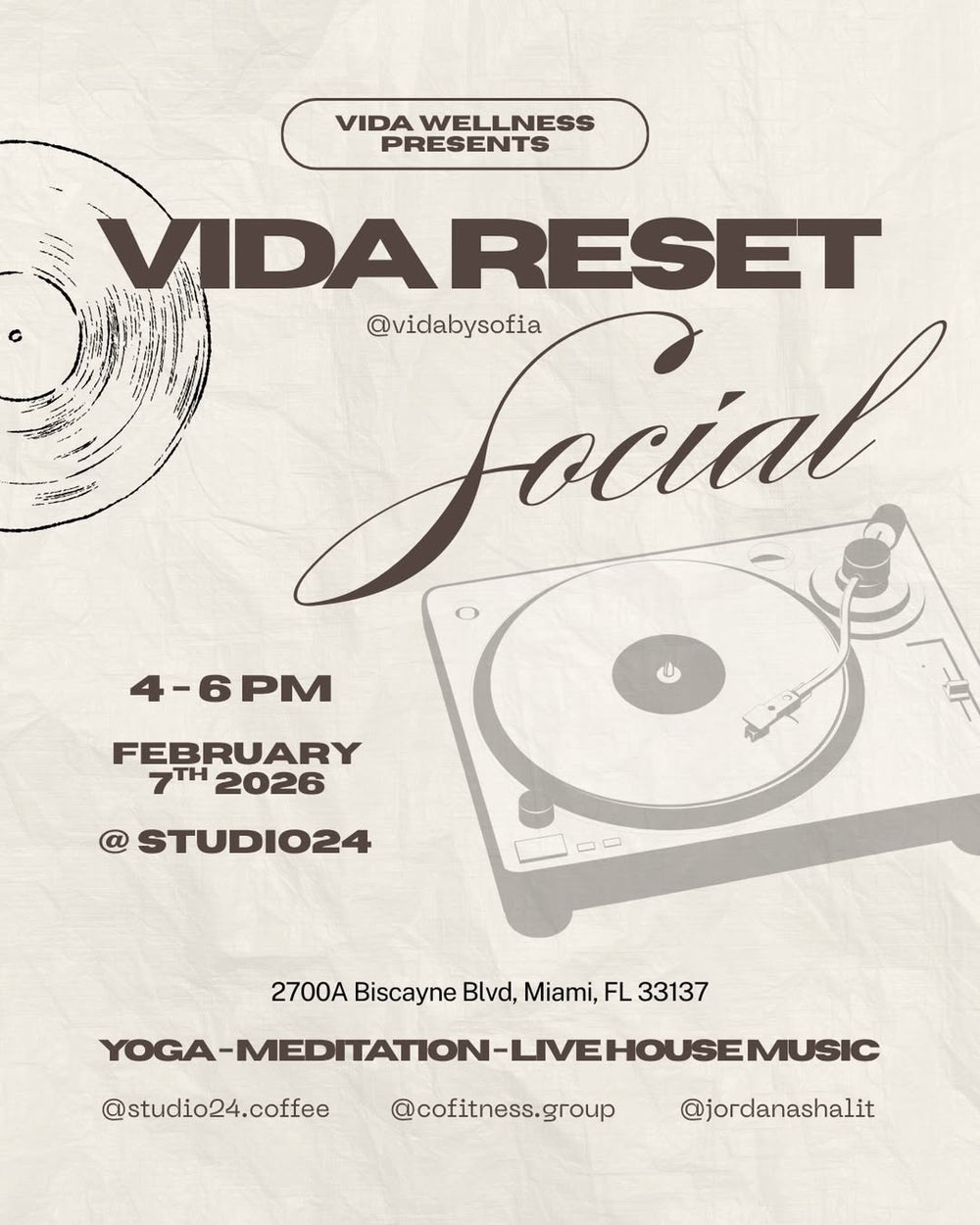 VIDA WELLNESS RESET SOCIAL